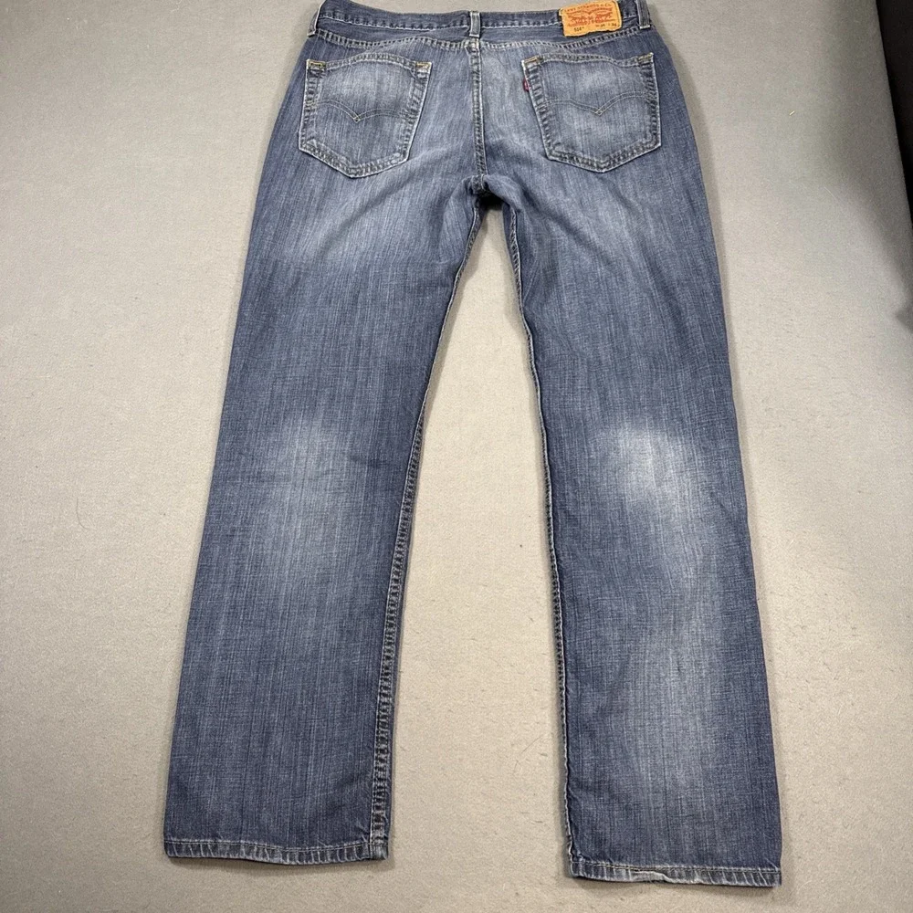 Levi's 514 Men Jeans 36X34 Measures 36/31.5 Blue Denim Straight Fit Logo